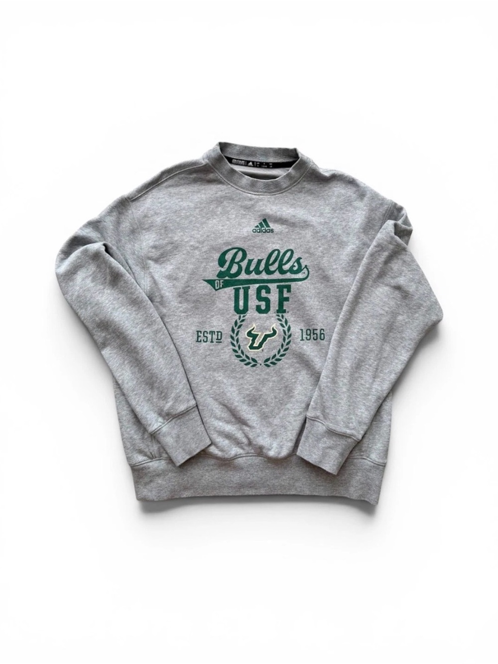Adidas USF Bulls South Florida Gray Crewneck Sweatshirt Men’s Large NCAA